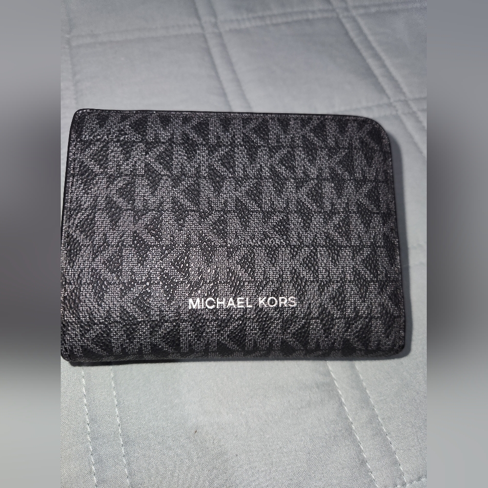 Michael Kors Monogram Black Wallet